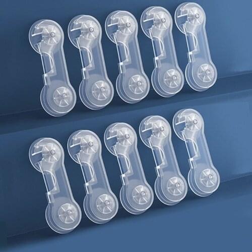 5/10 Drawer Door Cabinet Cupboard Toilet Safety Locks Baby Kids Safety Care Plastic Locks Straps Infant Baby Protection