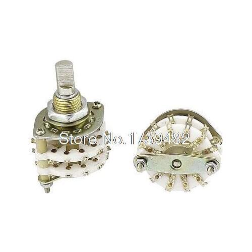 5mm Dia Shaft 2P11T 2 Pole 11 Position Band Channel Selector Rotary Switch