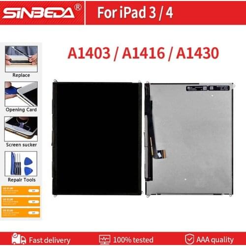 9.7" Lcd For iPad 3 4 A1416 A1430 A1403 4th Gen A1458 A1459 A1460 LCD Display Panel Screen Monitor Module Replacement