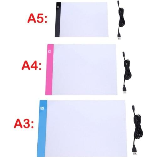 A3 A4 A5 LED Drawing Tablet Digital Graphics Pad USB LED Light Pad Copy Board Electronic Art Graphic Painting Writing Table