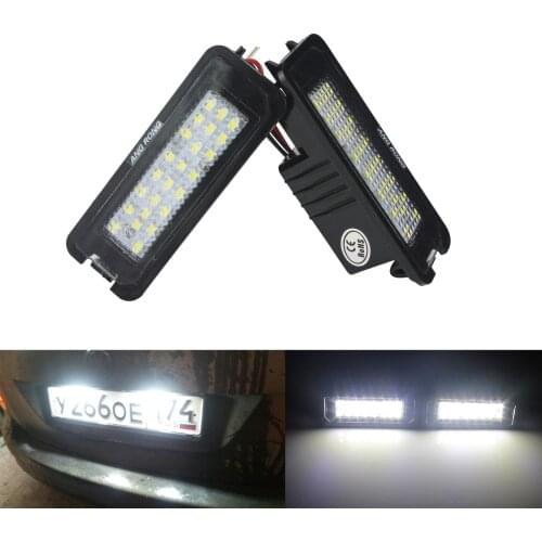 ANGRONG 1 Pair 2x LED License Number Plate Light For VW Golf MK4 MK5 MK6 Passat Polo CC Eos Scirocco