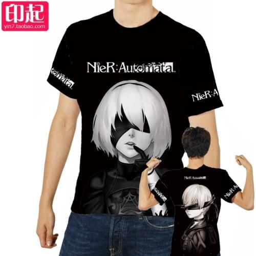 Anime NieR:Automata Cosplay casual men and women Full-color cute T-shirt