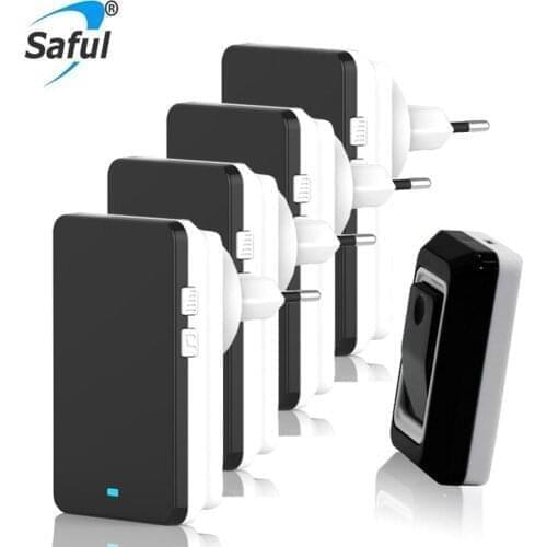 Hot Sale Wireless Doorbell Easy Installation Waterproof EU/US/UK/AU 28 melody with 1 Outdoor Transmitter+4 Indoor Receiver