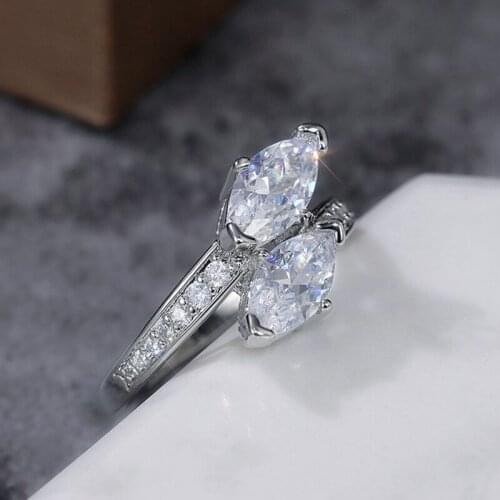 CAOSHI Fashionable Design Wedding Ring for Women Brilliant Zirconia Stylish Jewelry Unique Charm Chic Gift Statement Accessories
