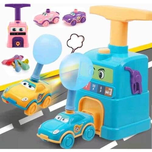 Childrens Balloon Car Launch Tower Inertia Educational Toy Aerodynamic Car Experimental Science Early Education Toy Gift
