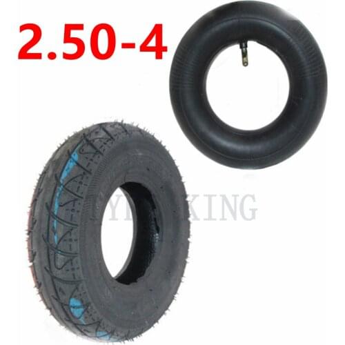 Good Quality 8-inch Pneumatic Inner and Outer Tire 2.50-4 Universal Wheel Rubber Thickened Tyre Trolley Tiger Car Parts