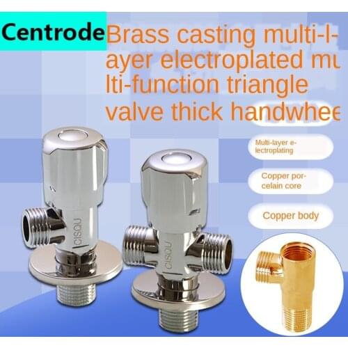 Brass triangle valve water stop valve 1/2IN 3/4IN Thread washing machine connector