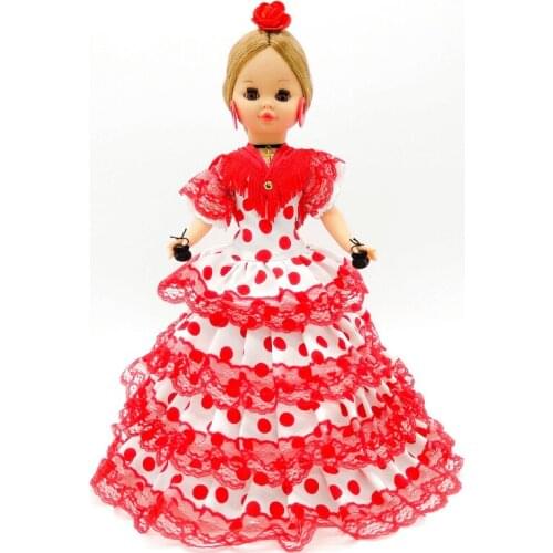 Lovedoll Sintra 42 cm. Folk crafts typical Andaluza flamenco Spain with Flower. Manufactured in Spain. Similar Nancy