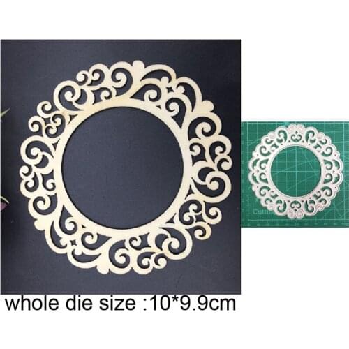 Lace Vine Circle Frame Metal Cutting Dies for DIY Scrapbooking Paper and Card Making Decorative Embossing Die Cut Craft dies