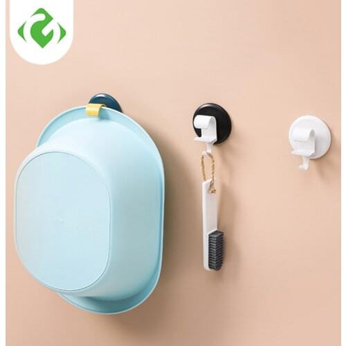 1Pc Multifunction Kitchen Bathroom Rack Basin Storage Rack Sucker Washbasin Holder Hook Bathroom Seamless Tracery Hook GUANYAO