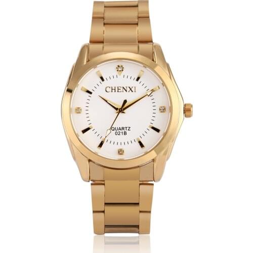 2018 gold watch mens quartz watches Fashion business Golden casual wristwatch Relojes para hombre drop shipping