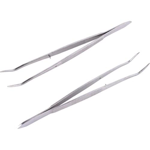 New Silver Dental Plier Stainless Steel Dental Tweezer Forcep Teeth Clean Tools Professional Dentistry Instrument Hygiene
