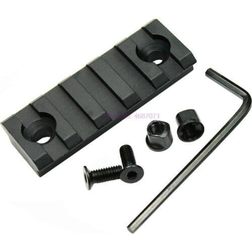 By DHL 500pcs 2 Inch Spare 5 Slot Weaver Rail for Handguard Scope Mount Base Airsoft Rifle Hunting Accessories Aluminum Rail