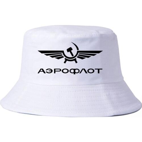 Aeroflot CCCP Civil Aviation USSR RUSSIA AIRFORCE bucket hat Men Fashion Brand Summer harajuku Flat hat Men fishing cap gorra