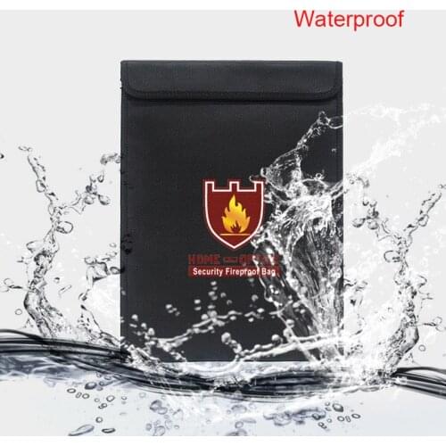 Fireproof Money Document Bag Water Resistant Cash Envelope Holder Protection Pouch Bags JR Deals