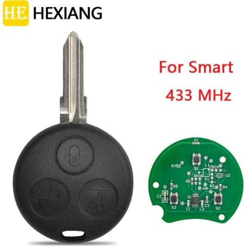 HE Xiang Car Remote Key For Mercedes Benz Smart Fortwo Forfour Roadster City 2000 2001 2002 2003 2004 2005 Replace Key 433Mhz