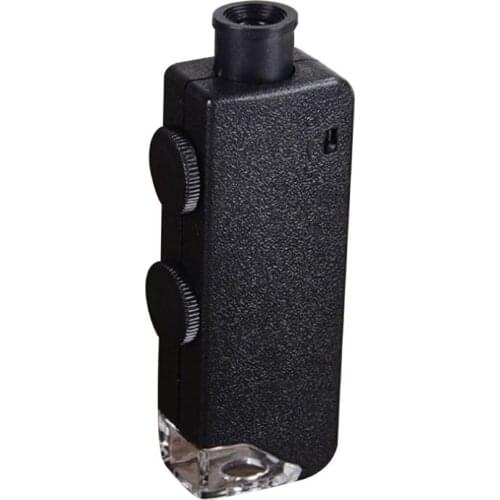 SHANWEN 60-100 Times Adjustable Zoom Magnifiers With Light Portable Pocket Microscope Jewelry Painting Identificate Magnifying