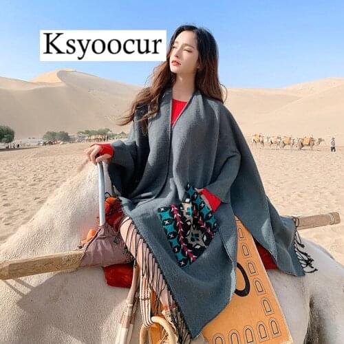 Size 150*130cm, 2020 New Autumn/Winter Long Section Cashmere Fashion Scarf Women Warm Shawls and Scarves Brand Ksyoocur E36