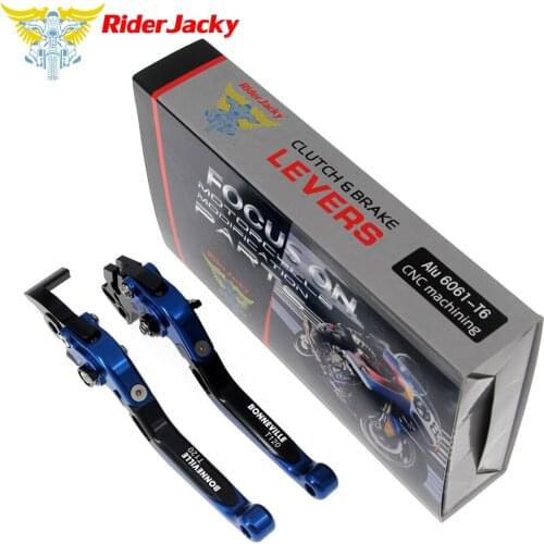 Riderjacky For Triumph BONNEVILLE T120/Black 2016-2018 2017 Motorcycle CNC Folding Extendable Brake Clutch Levers