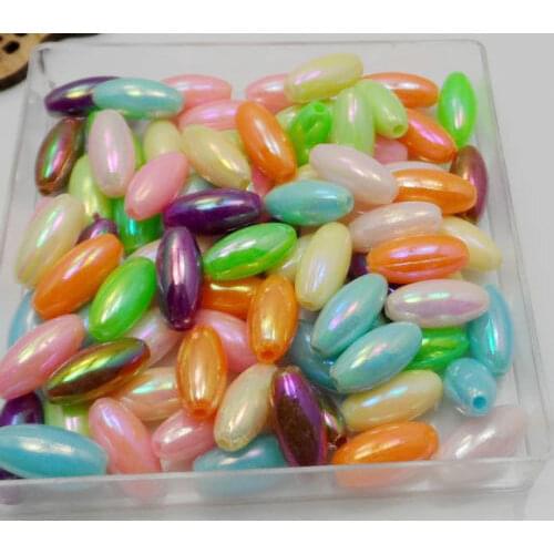 500g Mixed Fluorescence Acrylic Spacer Beads For Jewelry Making 12x6mm