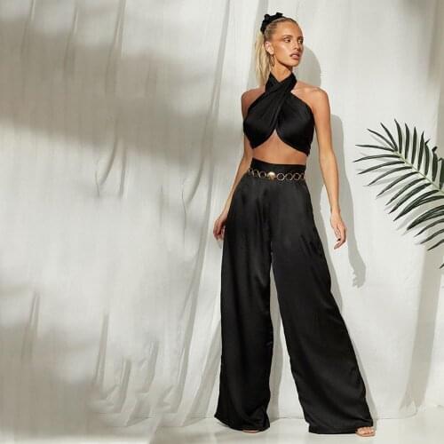 2 Piece Sets Womens Outfits Spring Blouse Women Shirt Long Sleeve High Waist Pants Wide Leg Womens Trousers Two Piece Set Formal