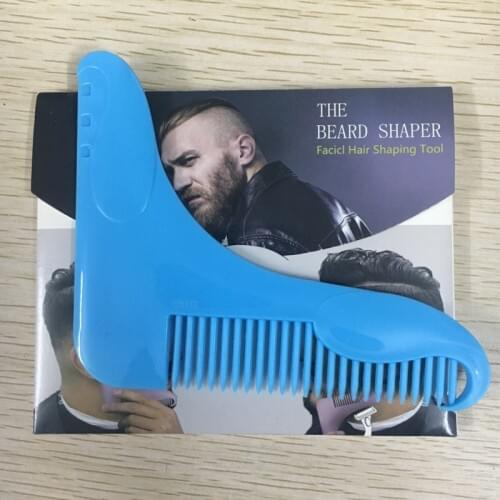 1PC Beard Shaping Tool Beard Bro Sex Man Moustache Hair Trimmer Beard Trim Template Hair Cut model Razor Random color