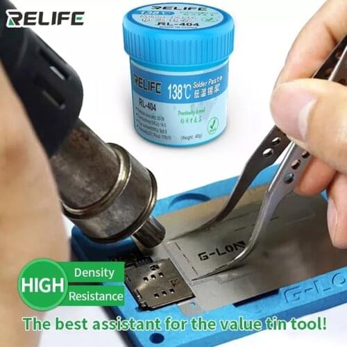 Newest Rl-404 138 ° C Low Temperature Low Temperature Lead-free Solder Paste Tin Paste For High-end Motherboard Repair