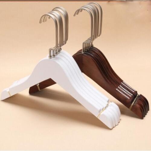 10pcs/lot 26cm/28.5cm LOGO custom-made real wood clothes rack childrens wooden clothes rack baby pants clip