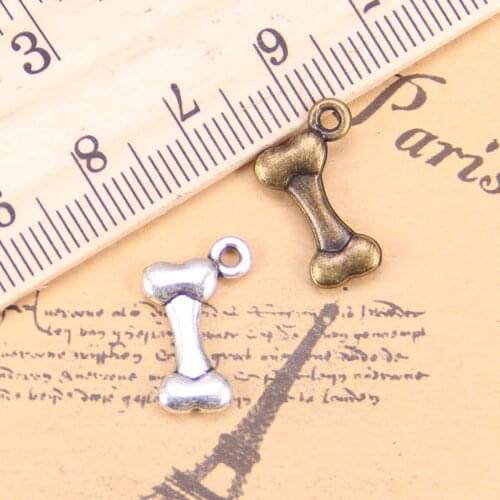 24pcs Charms dog bone 16x10mm Antique Pendants,Vintage Tibetan Silver Jewelry,DIY for bracelet necklace