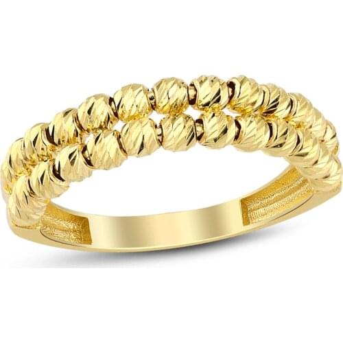 14K Gold Double Row Doric Ring W4Y28031