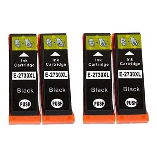 4 Black Compatible Ink Cartridges 273XL T2730 for Epson XP-510 XP-520 XP-600 XP-610 XP-620 XP-700 XP-710 XP-720 XP-810 Printer