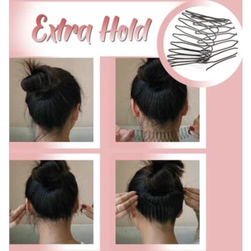 Flexible Clip-shaped Comb 4 PCS Stretchable U-shape Alloy Hair Finishing Fixer Set Headdress Accessory For Flyaway Hair Fixer