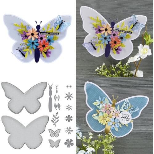 4PCS Butterfly Metal Die Cutting Dies for DIY Scrapbooking Album Decorative Embossing DIY Paper Cards Making
