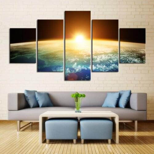 Large 5 Pieces Canvas Wall print Painting Sky Universe Space Picture Galaxy Photo Art Print Poster Custom Wall Art Picture