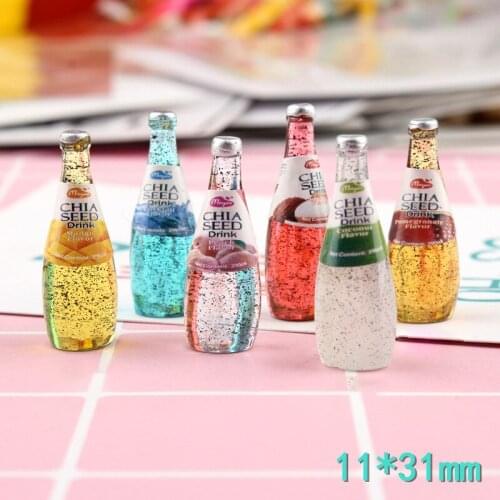 6PCS/lot 1:12 Miniature Fruit Drink Model Pretend Food for blyth, 1/6 bjd dollhouse Kitchen Toys mini drink