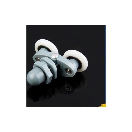8PCS Twin Shower Door Rollers/Runners 19/23/25/27mm Wheels Diameter Bathroom Door Runners Sliders Wheels Double wheel
