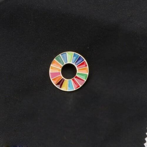 United Nations SDGs Pin Badge Rainbow Pins For Women Men