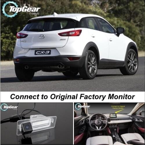 Car Camera Connect to Original Factory Screen / Monitor For Mazda CX3 CX-3 CX 3 High Quality Rear View Back Up Camera