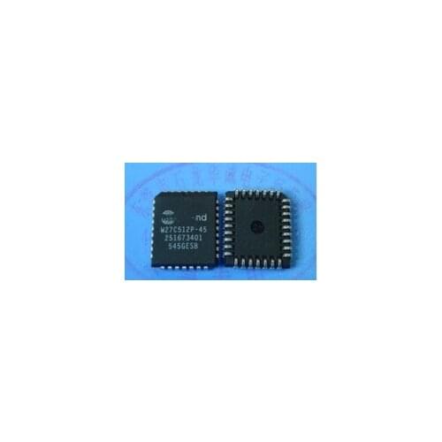 Free shipping 10pcs/lot W27C512P W27C512P-45Z PLCC-32 64K X 8