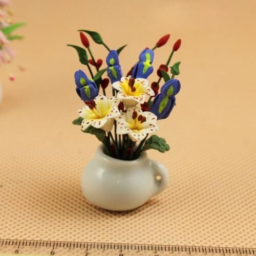 G05-X107 children baby gift Toy 1:12 Dollhouse mini Furniture Miniature baby mini Wall hang flower 1pcs