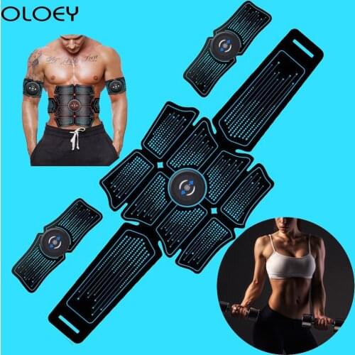 EMS Women Men Workout Fitness Abdominal Belt Electrostimulation Muscle Stimulator Hip Muscular Trainer Toner Home Gym Equipment