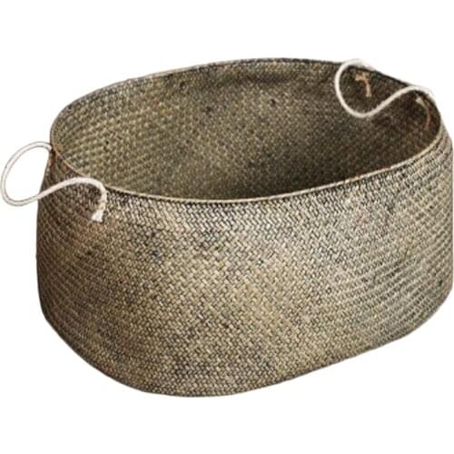 Seagrass Belly Basket Flower Planter Toy Or Laundry Storage Basket