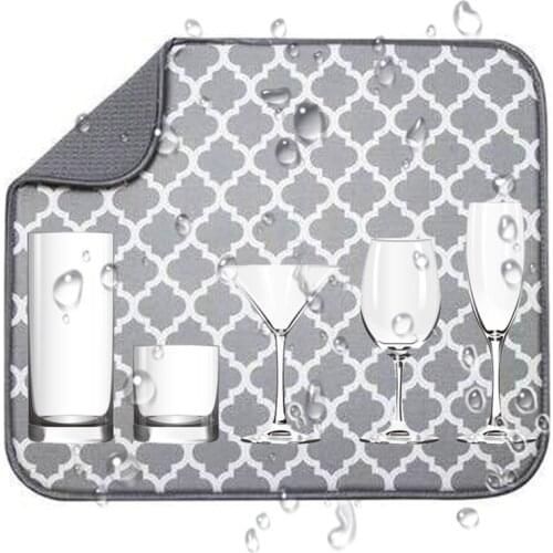 30*40cm Dish Drying Mat For Kitchen Mat For Dish Drying Drainer Of Microfiber Kitchen Cushion Pad Tableware Drying Mats