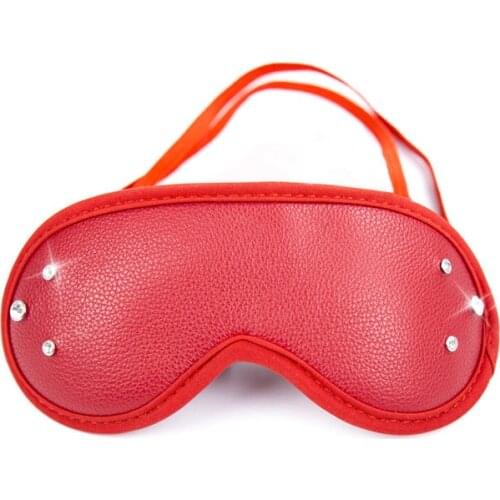 Red Elastic Erotic Eye Mask Spanking Womens Bondage Mask With 3 Drills Couples Supplies Flirting