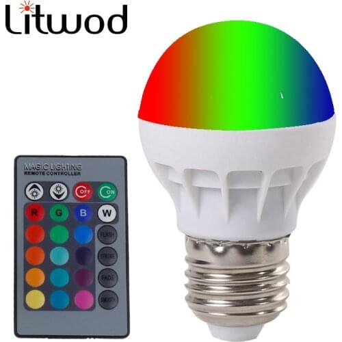 Ball Bulb Light Lamp Rgb And White E27 Bubble 5730 Globe 500 - 999 Lumens Living Room 360 3w Led Ac85-265v 220v Litwod
