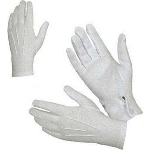 1Pair White Formal Gloves White Honor Guard Parade Santa Women Men Inspection