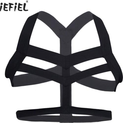 Gay Mens Lingerie Nylon Body Chest Men Harness Belts Elastic Band Body Cage Bondage Exotic Tops Punk Rave Costume Nightclub Wear