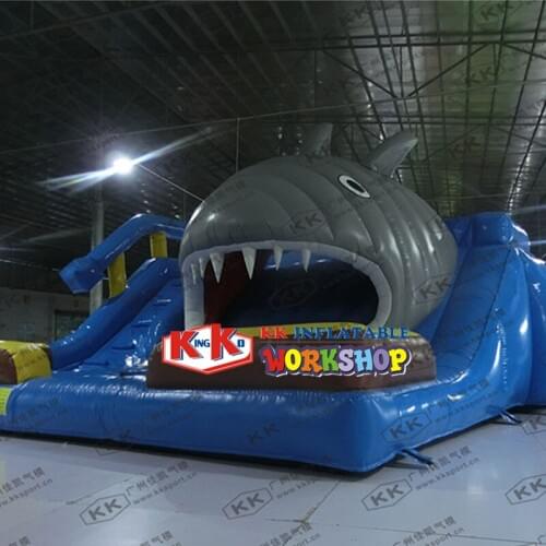 Huge Whale design inflatable products , giant inflatable slide combo bouncer for children