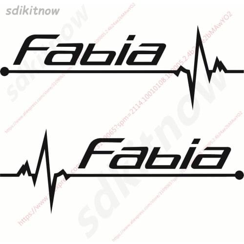 1pair 7x20cm New Heart Car Decal Sticker Styling Windows Door Decoration For skoda fabia 1 2 3 mk1 mk2 accessories