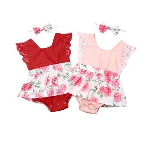 Baby Girl Clothes 2019 Toddler Kids Baby Girls Summer Clothes Floral Print Sleeveless Bodysuit Jumpsuit Outfits
